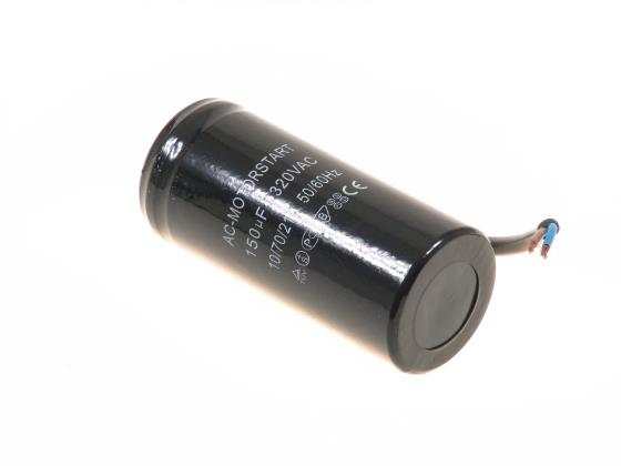 Condensador de arranque TC 544, 150 uF, 320V, d = 42x95 mm, cable 25 cm