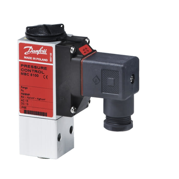 Pressostato Danfoss MBC 5100, campo di regolazione [bar] Fr: 16,00 - 160,00