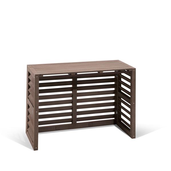 Evolar luftkonditionerings- och värmepumpshus Valnötsgrå WPC XS, 600x900x400 MM