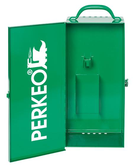 PERKEO EASY BOX Sheet steel boxes for soldering systems with 0.425 kg mounting bottles