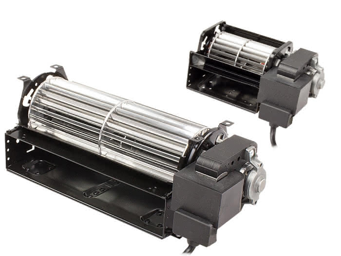 Ventilador de flujo cruzado Glems GT82/30-240, 1 rodillo Ø60mmx240mm Motor de 2 velocidades derecha, 35W, 230V