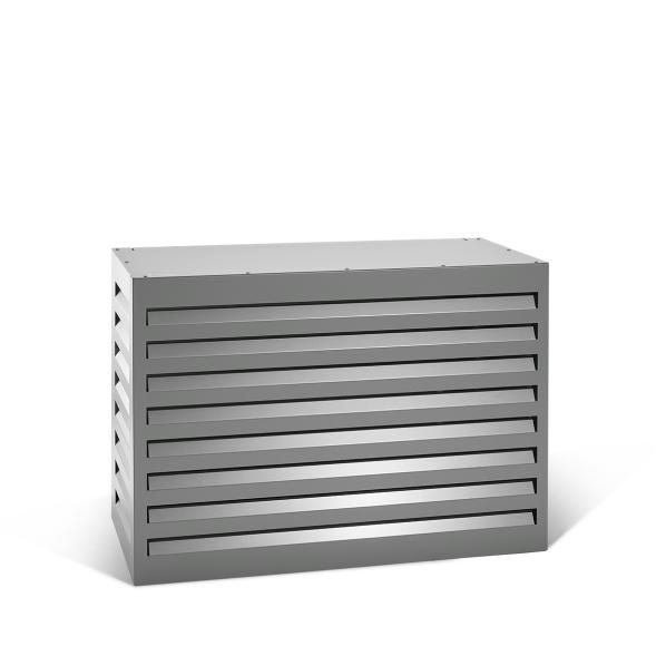 Evolar luftkonditionerings- och värmepumpshus Ljus antracit aluminium S, 700x1000x500 MM