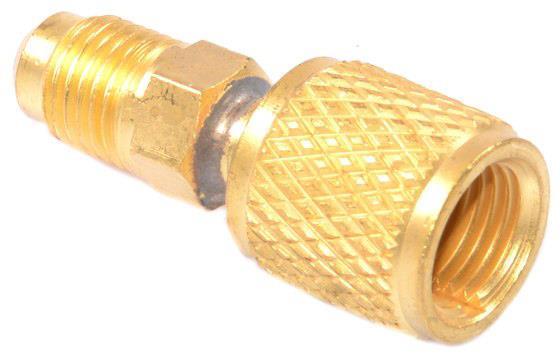 Rechte laadadapter, 1/2"-20 UNF (5/16" SAE) x 1/4" SAE, R410A