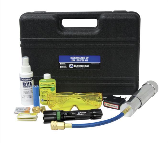UV leak detection lamp set, 2oz colour oil and refill pump