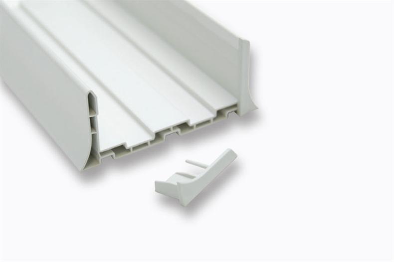 End cap left U-profile RAL 9002