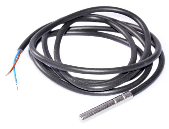Sensor NTC, L = 6 m, metal cover 6x30 mm, PVC cable, range -30 - +80°C, IP67