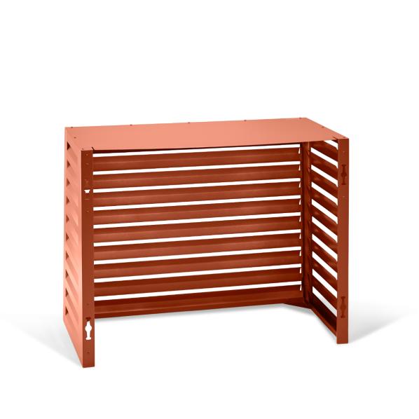 Evolar luftkonditionerings- och värmepumpshus Tegelröd aluminium M, 800x1100x550 MM