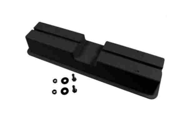 Soporte de suelo, L = 420 mm, H = 72 mm, M = 120 kg, material PP, negro