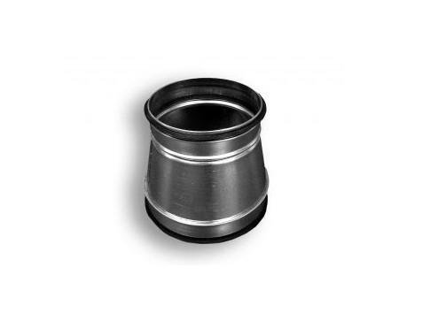 Reductor de chapa de acero galvanizado, simétrico, con junta, Ø 250/200 mm