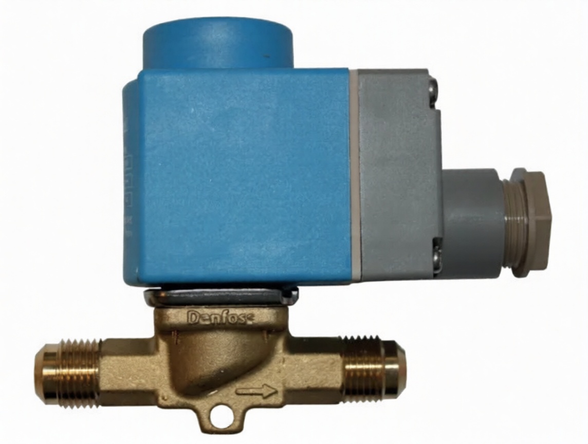Danfoss EVR10 solenoid valve 032F809231, flared connection, 12 mm, normally closed (NC), with coil