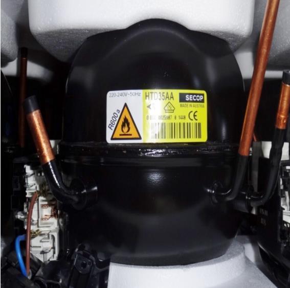 Sprężarka SECOP / Danfoss HTD35AA, LBP - R600a, 220-240 V, 50 Hz