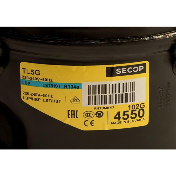 Compressore SECOP / Danfoss TL5G / TL5GX, 102G4550, LBP/HBP - R134a, 220 - 240V - Alternativa disponibile: FRK5G