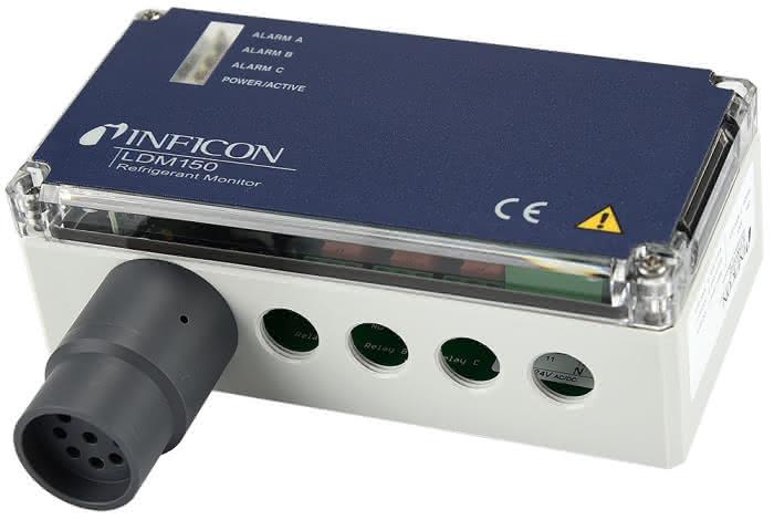 Rivelatore di gas Inficon LDM150 12-24V (AC/DC) refrigerante HFC (A1 e A2L) 3 livelli di allarme con uscita a relè