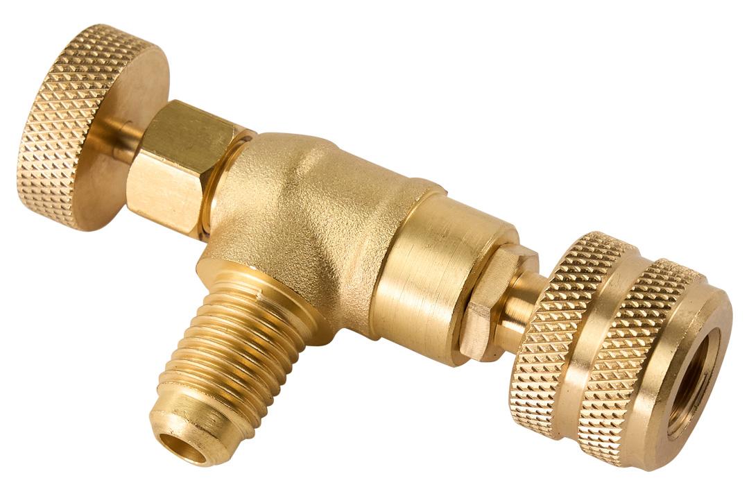 PERKEO Adaptateur de sécurité pour valve Schrader 1/4 "SAE (7/16 "UNF) x 1/4 "SAE (7/16 "UNF)