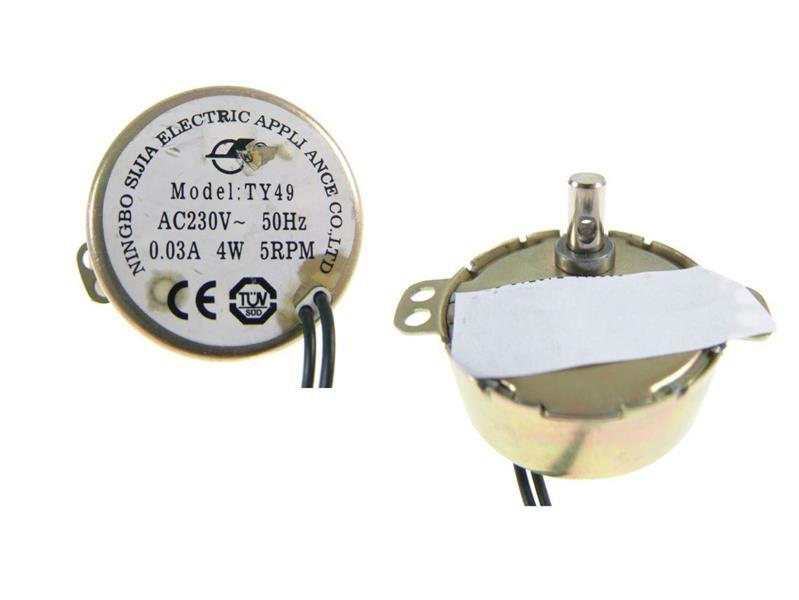 Motor rotativo microondas para disco 4 W - 5 RPM, (14 mm), eje metálico - no disponible, sustituido por 50 6050-05