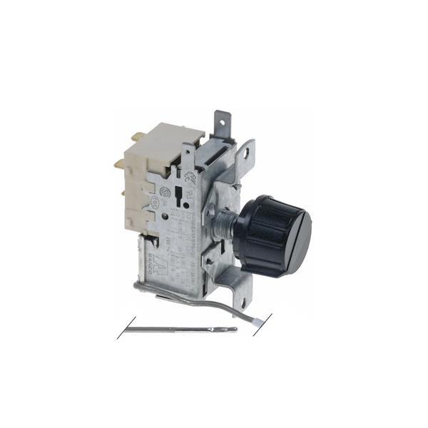 TERMOSTAT do parownika Ranco K22-S1096, 3 styki 6A 250V, rurka kapilarna 1500 mm, oś w kształcie półksiężyca 6x4,6 mm