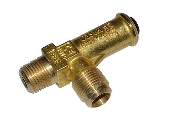 Zawór bezpieczeństwa CASTEL 3060/45C470, kielichowy, 1/2" NPT - 5/8" SAE, 47 barów