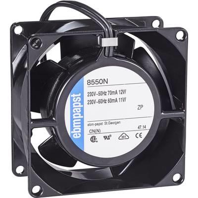 Ventilador axial EBM PAPST 8550N, L 80mm An 80mm Al 38mm 230VAC 50/60Hz 12W
