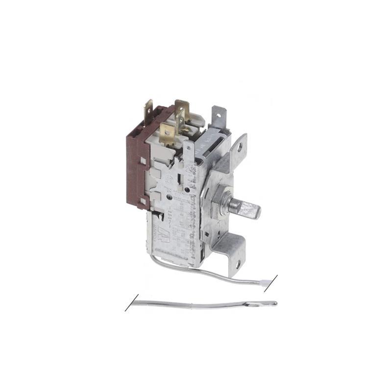 THERMOSTAT for evaporator Ranco K61-L1508, 4 contacts 6A 250V, capillary tube 1800 mm, cold -18.0°C, warm -8.0°C, crescent-shaped shaft 6x4.6 mm