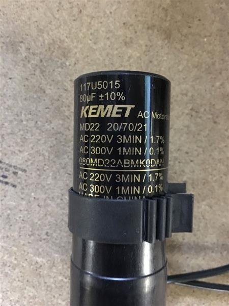 Start-up capacitor Danfoss 117U5015, HST, 80°F, 50 Hz