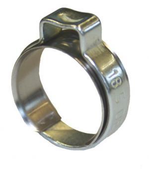 PERKEO 1-ear clamps with bearing ring, Ø 10.6 - 12.6
