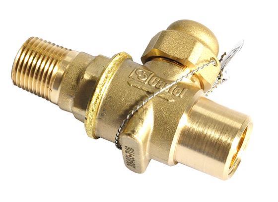 Valvola di intercettazione a sfera Castel 3064/33, attacco 3/8" NPT, kv = 5 m3/h