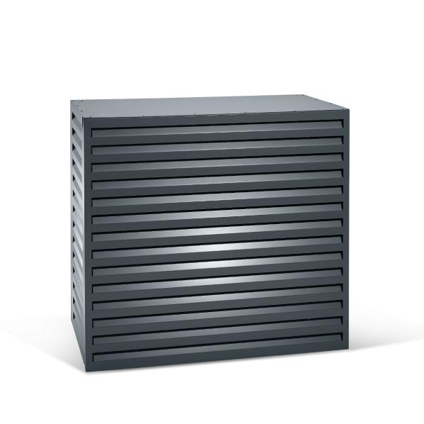 Evolar luftkonditionerings- och värmepumpshus Mörk antracit aluminium L, 1100x1200x650 MM