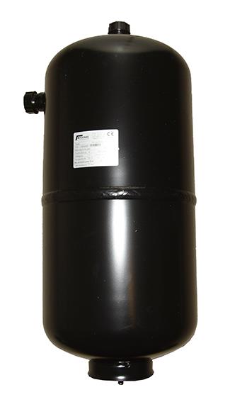 Refrigerant collector 45 BAR, 20.0 l, inlet 1.1/4", outlet 1.1/4"