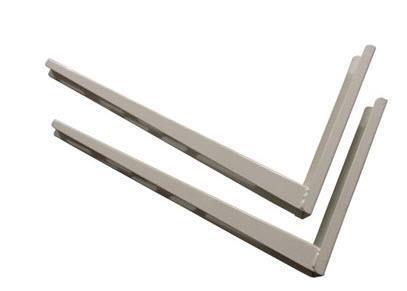 Soporte de pared L = 420 mm, H = 315 mm, capacidad de carga 140 kg, blanco RAL 9002