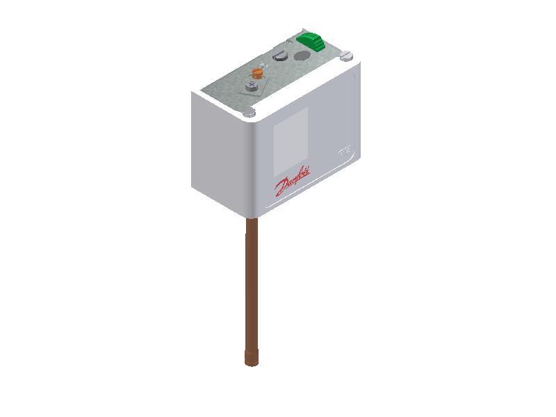 Pressostato DANFOSS alta pressione, KP7B, 8,0- 32,0 [bar], manuale, differenziale 4,0 [bar] fisso, SPDT, giunto a saldare 6 mm