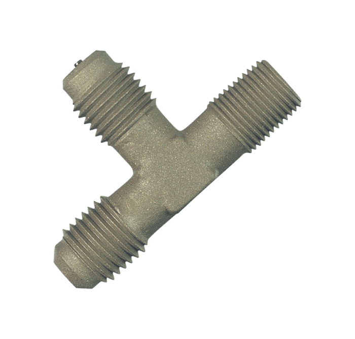 Refco 9884839 Flare T-stycke A-31512 med ventil 1/4"SAEx1/8NPTx1/4"SAE