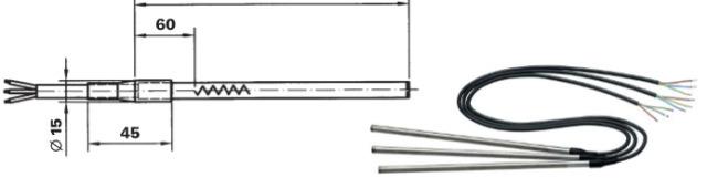 Riscaldatore a rulli MS0850/54003025 Riscaldatore tubolare MS L=850mm 400W 230V