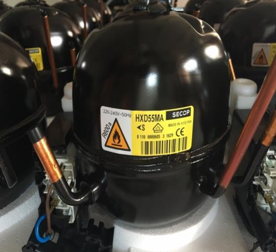 Sprężarka SECOP / Danfoss HXD55MA, LBP/MBP - R600a, 220-240 V, 50 Hz
