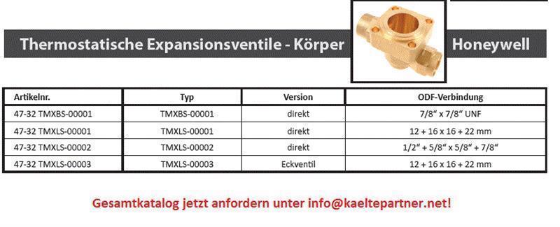 Bas för termostatisk expansionsventil Honeywell TMX - rak, anslutning 12+16x16+22mm ODF