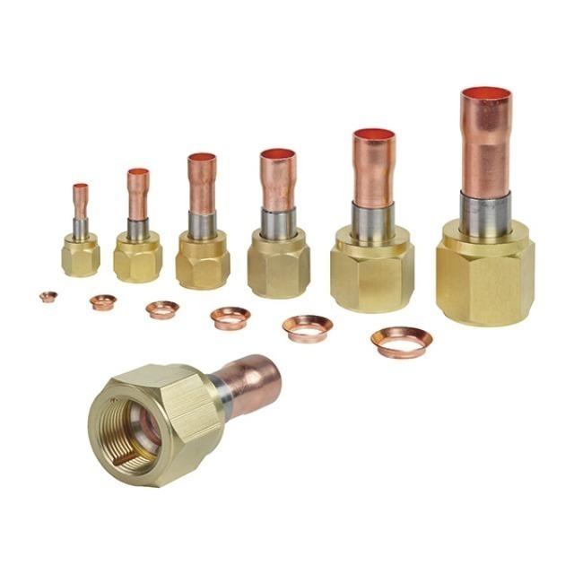 Soldeeradapter RAFL18 Koperen flare-soldeerverbinding 18 mm met afdichtring