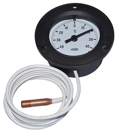Capillary thermometer, - 40 / +40°C, D = 60 mm, probe 1.5 m