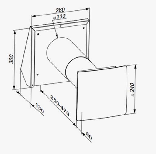 Ventilation system (decentralised ventilation unit) KWL (controlled domestic ventilation) TwinFresh Comfo RA1-35 with remote control, max. flow rate 30 m3/h (with plug)
