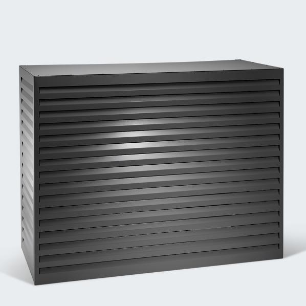 Evolar luftkonditionerings- och värmepumpshus svart aluminium XL, 1300x1700x750 MM