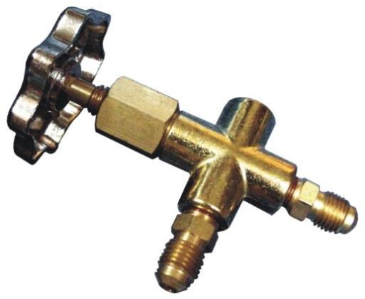 Złącze manometru z zaworem 1/8 "NPT + 2 x 1/4 "SAE