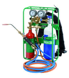 Perkeo soldering backpack propane-oxygen brazing tool according to DIN EN 11117