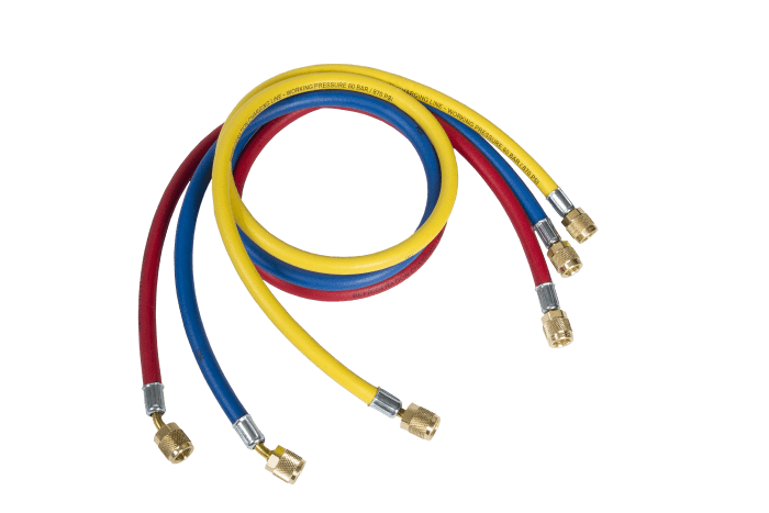 Refco 9884094 Zestaw 3 węży do napełniania, R410A/R32, 36"/90 cm