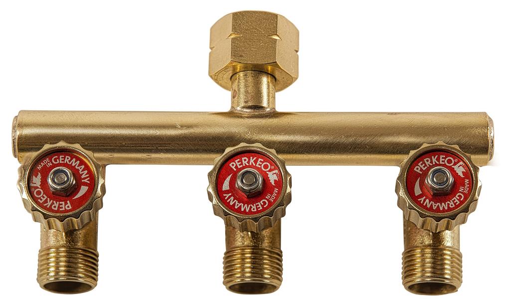 PERKEO pieza de ramificación triple, G1/4" RH/3x G1/4" RH