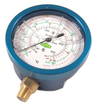 Low pressure gauge - Oil REFCO, connection 1/8" NPT, R407C, R410