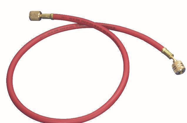 Filling hose red 1/4", L 250cm with automatic shut-off valve