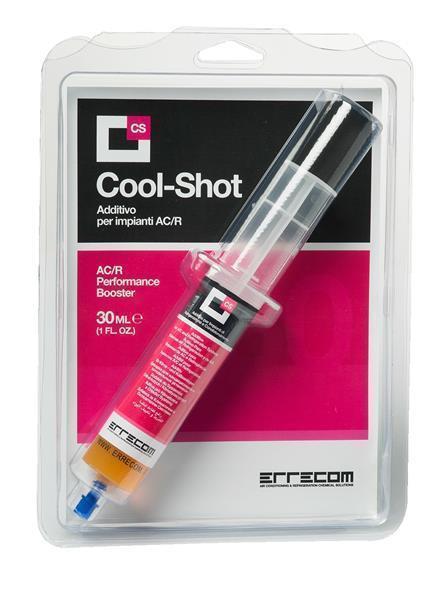 Wzmacniacz Cool Shot o pojemności 42 ml z adapterem 1/4" i 5/16" SAE do samochodowych układów chłodzenia i klimatyzacji