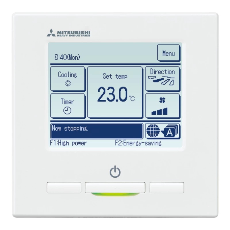 Bedienfeld, digitales Display, Temperatursteuerung, Netzschalter, Menüknopf