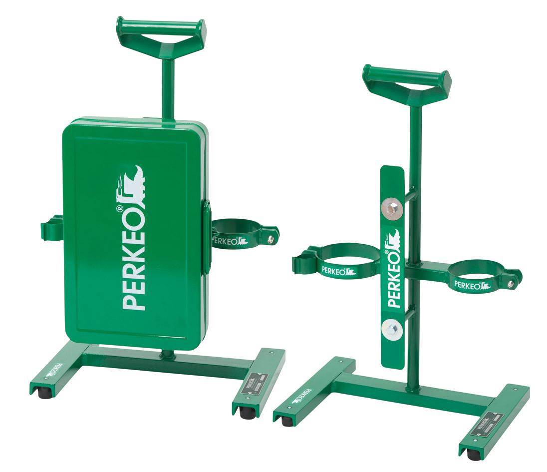 Support d'appareils de montage PERKEO pour bouteille de propane de 0,425 kg et bouteille d'oxygène de 2 L, sans caisson