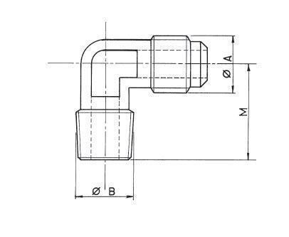 Codo 1/4 "SAE x 1/8 "NPT WIGAM E1-4A