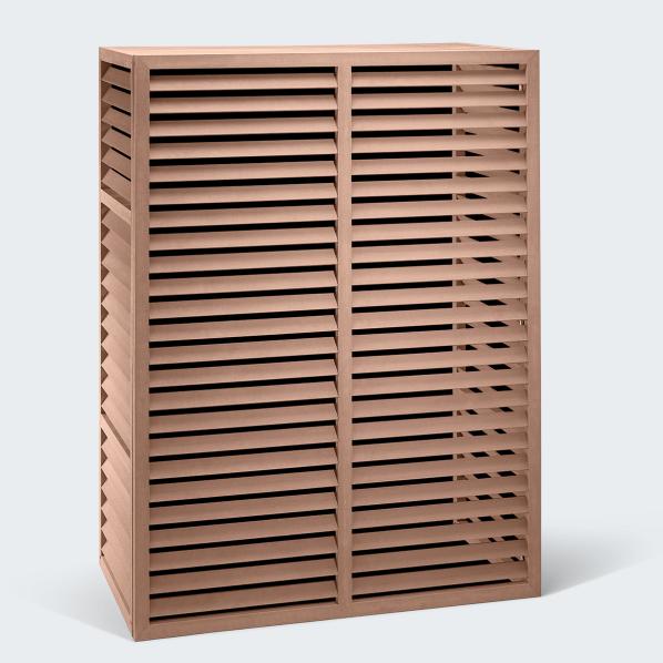 Evolar air conditioning & heat pump housing Tropical Teak WPC Tower, 1600x1200x650 MM