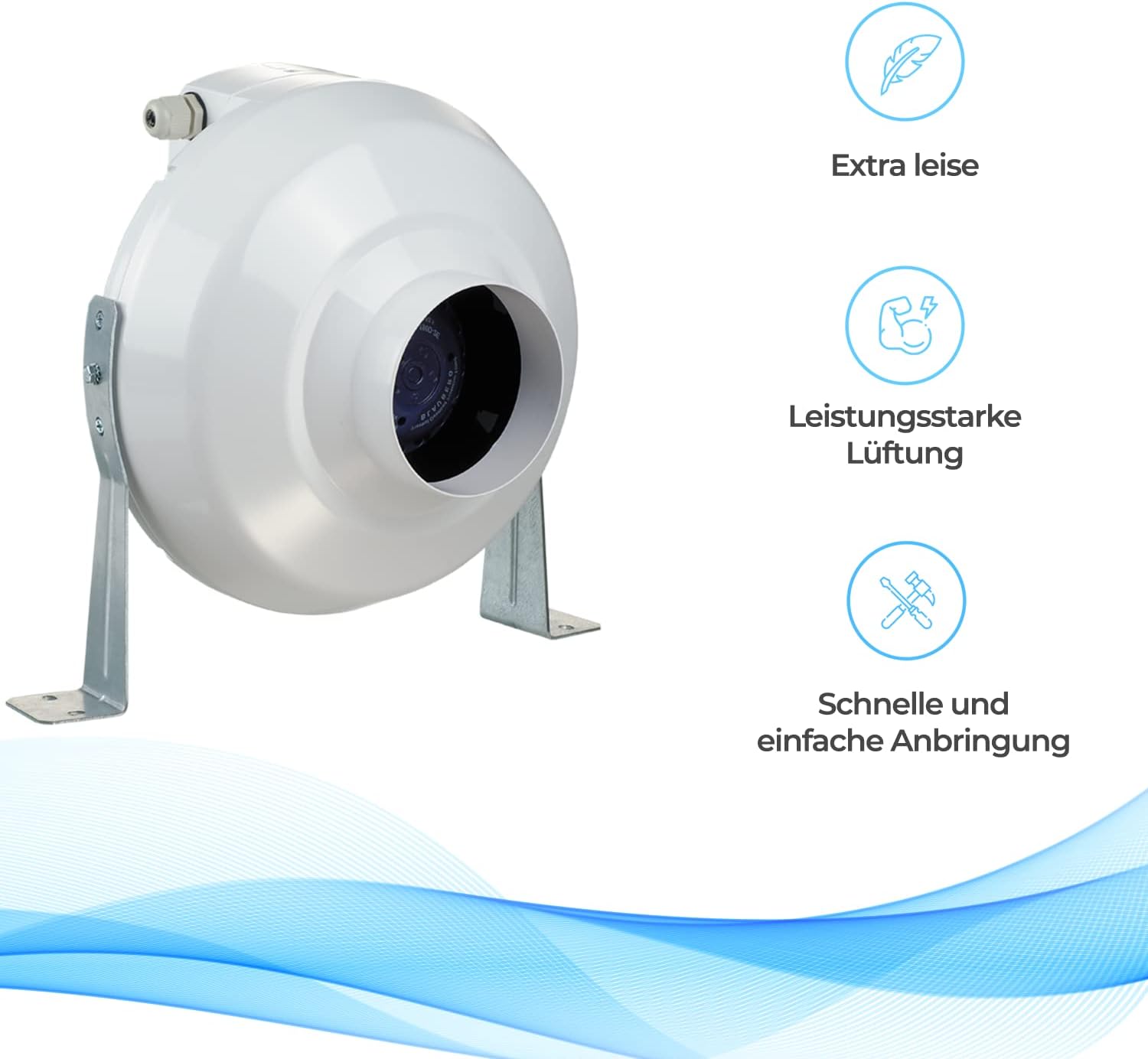 Ventilator, Axialventilator, Gehäuse, Lüftungsgerät, Metallstütze